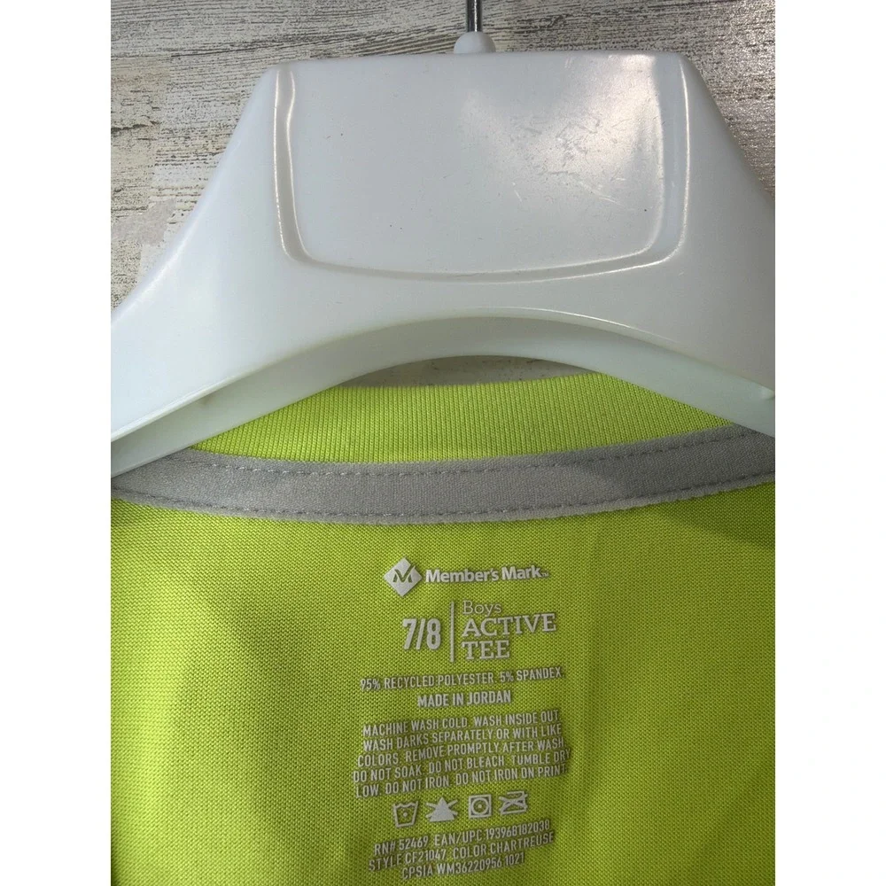 Gap Member's Mark T-Shirt Bundle Boys 7/8 M Gray Lime Sports Legend EUC